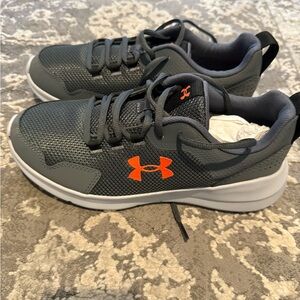 Under Armour Gray and Orange Sneakers
